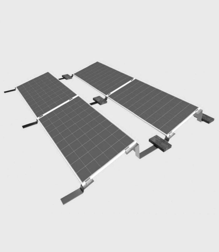 SL Efficient rear leg for flat roof construction